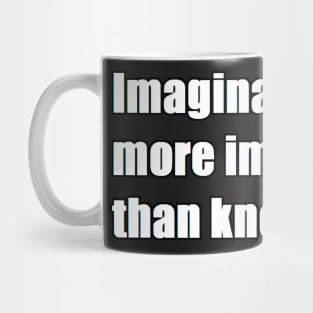 imagination is more important than knowledge Mug